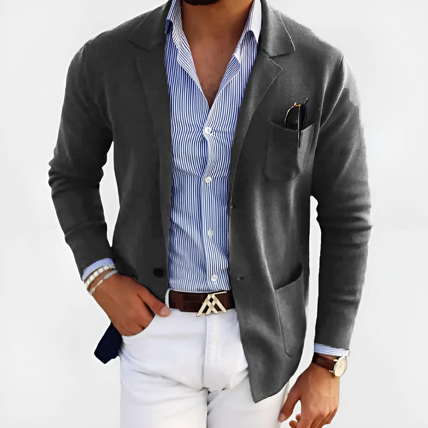 Blazer met reverskraag en klepzakken